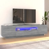 Mueble de TV con luces LED gris Sonoma 160x35x40 cm