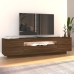 vidaXL Mueble de TV con luces LED marrón roble 160x35x40 cm