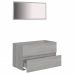 Set de muebles de baño 2 pzas madera contrachapada gris sonoma