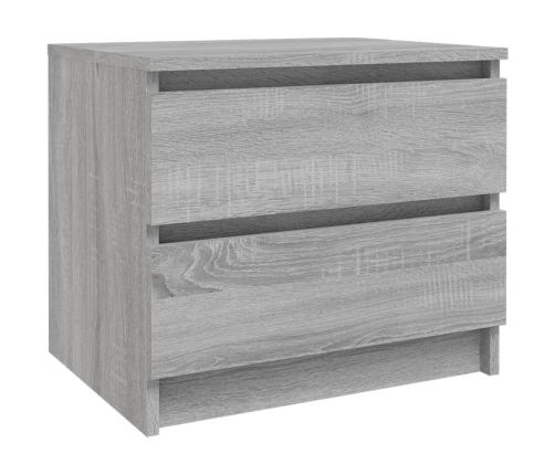 vidaXL Mesita de noche madera contrachapada gris Sonoma 50x39x43,5 cm