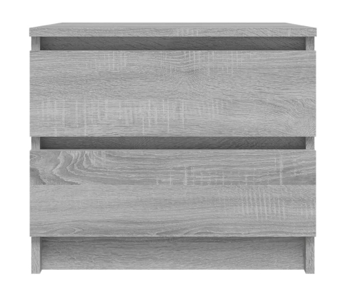 Mesita de noche madera contrachapada gris Sonoma 50x39x43,5 cm