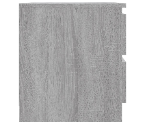 vidaXL Mesita de noche madera contrachapada gris Sonoma 50x39x43,5 cm