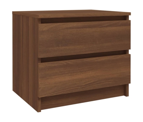 vidaXL Mesita noche madera contrachapada roble marrón 50x39x43,5 cm