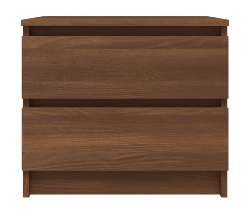 vidaXL Mesita noche madera contrachapada roble marrón 50x39x43,5 cm