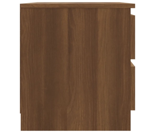 vidaXL Mesita noche madera contrachapada roble marrón 50x39x43,5 cm