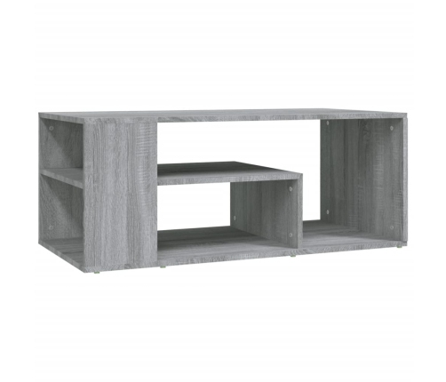 Mesa de centro madera contrachapada gris Sonoma 100x50x40 cm