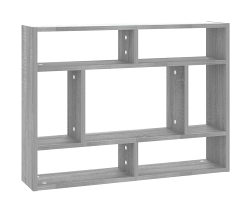 Estantería de pared madera de ingeniería gris sonoma 75x16x55cm