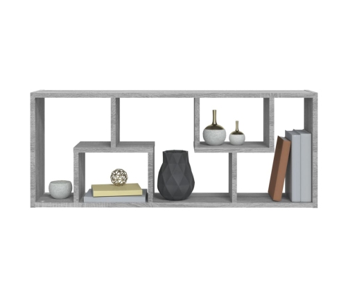 Estantería de pared madera de ingeniería gris Sonoma 36x16x90cm