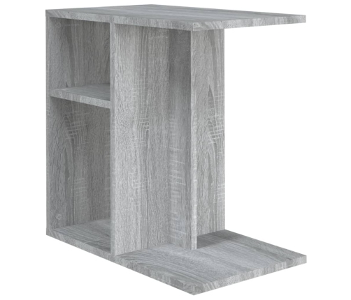 Mesa auxiliar de madera contrachapada gris Sonoma 50x30x50 cm