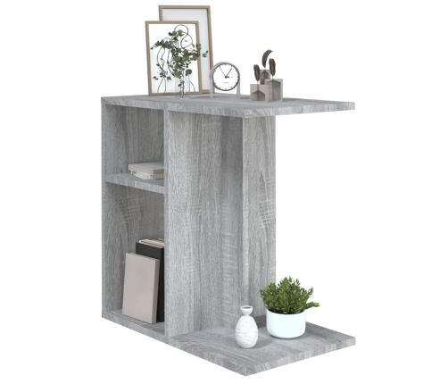 Mesa auxiliar de madera contrachapada gris Sonoma 50x30x50 cm