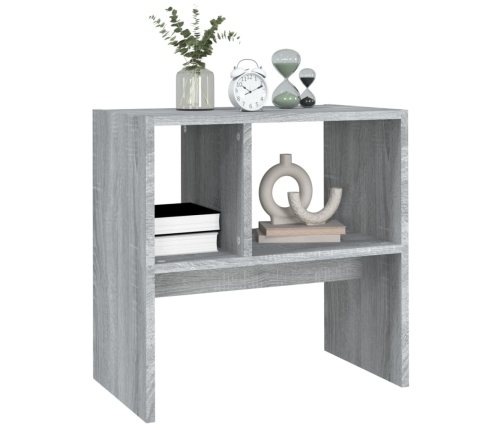 Mesa auxiliar de madera contrachapada gris Sonoma 50x30x50 cm