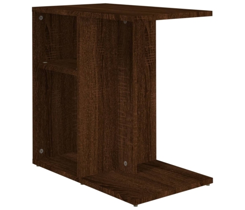 vidaXL Mesa auxiliar de madera contrachapada marrón roble 50x30x50 cm