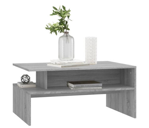 Mesa de centro madera de ingeniería gris Sonoma 90x60x42,5 cm