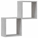 Estantes cubo de pared 2 unidades gris sonoma 30x15x30 cm