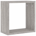 Estantes cubo de pared 2 unidades gris sonoma 30x15x30 cm