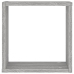 Estantes cubo de pared 2 unidades gris sonoma 30x15x30 cm