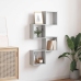 Estantes cubo de pared 4 unidades gris sonoma 30x15x30 cm