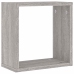 Estantes cubo de pared 4 unidades gris sonoma 30x15x30 cm