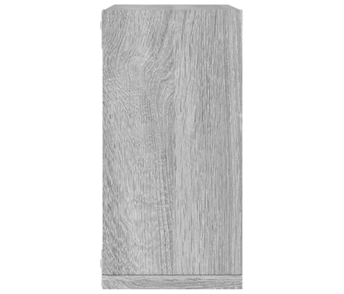 Estantes cubo de pared 4 unidades gris sonoma 30x15x30 cm