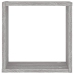 Estantes cubo de pared 6 unidades gris sonoma 30x15x30 cm