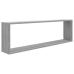 Estante cubo pared 4 uds contrachapada gris Sonoma 100x15x30 cm