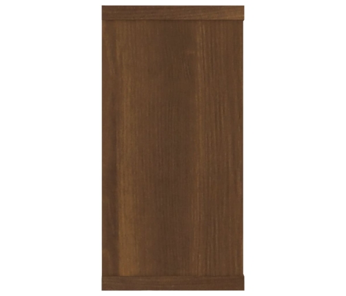 Estante cúbico de pared 2 uds madera roble marrón 100x15x30cm