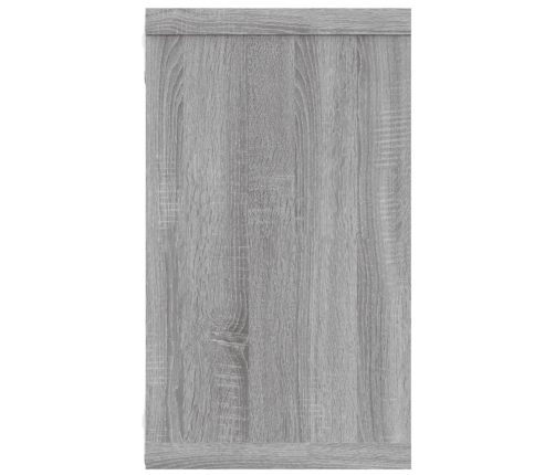 Estante cúbico de pared 2 uds madera gris Sonoma 80x15x26,5cm