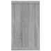 Estante cúbico de pared 2 uds madera gris Sonoma 80x15x26,5cm