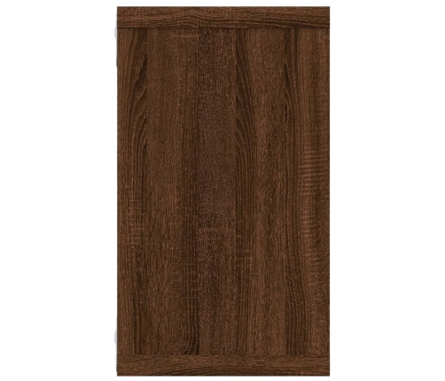 Estante cúbico de pared 4 uds madera roble marrón 80x15x26,5cm