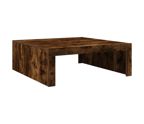 Mesa de centro madera contrachapada roble ahumado 100x100x35 cm