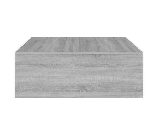 Mesa de centro madera de ingeniería gris Sonoma 100x100x35 cm