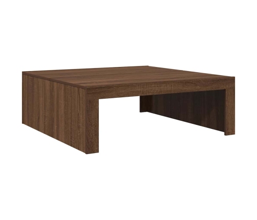 Mesa de centro madera de ingeniería marrón roble 100x100x35 cm