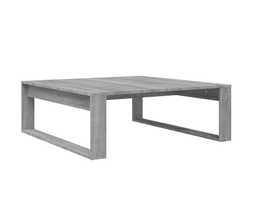 Mesa de centro madera de ingeniería gris Sonoma 100x100x35 cm