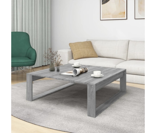 Mesa de centro madera de ingeniería gris Sonoma 100x100x35 cm