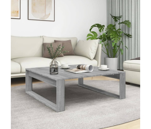 Mesa de centro madera de ingeniería gris Sonoma 100x100x35 cm