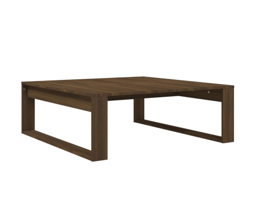 Mesa de centro madera de ingeniería marrón roble 100x100x35 cm