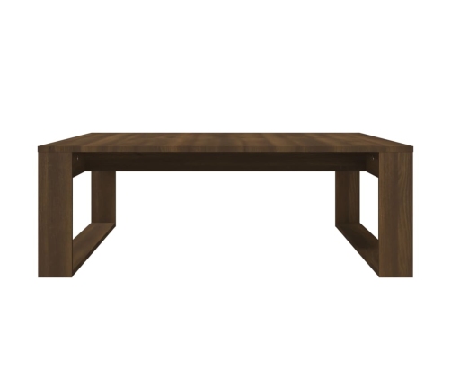 Mesa de centro madera de ingeniería marrón roble 100x100x35 cm