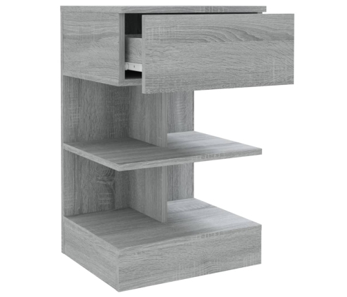 vidaXL Mesitas de noche 2 uds madera gris Sonoma 40x35x65 cm