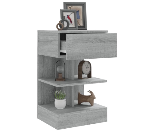 vidaXL Mesitas de noche 2 uds madera gris Sonoma 40x35x65 cm