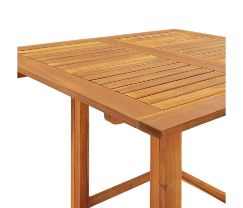 Mesa alta de terraza madera maciza de acacia 75x75x110 cm