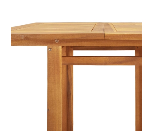 Mesa alta de terraza madera maciza de acacia 75x75x110 cm