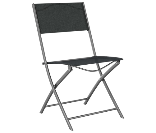 Juego de comedor de jardín 7 piezas con cojines gris y negro