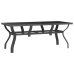 Juego de comedor de jardín 7 piezas con cojines gris y negro