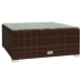Set muebles de jardín 5 piezas y cojines ratán sintético marrón