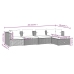 Set de muebles de jardín 5 pzas y cojines ratán sintético negro