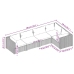 Set de muebles de jardín 5 pzas y cojines ratán sintético negro