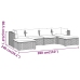 Set muebles de jardín 6 piezas y cojines ratán sintético marrón