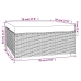 Set muebles de jardín 7 piezas y cojines ratán sintético marrón