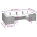 Set muebles de jardín 6 piezas y cojines ratán sintético marrón