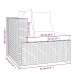 Set muebles de jardín 6 piezas y cojines ratán sintético marrón